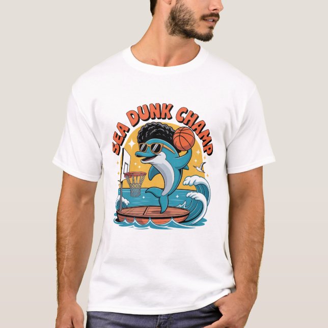 T-shirt Funky Dolphin Dunk Afro Basket (Devant)