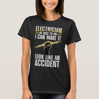 T-shirt Funky Electrician Art For Men Women Professionnel 