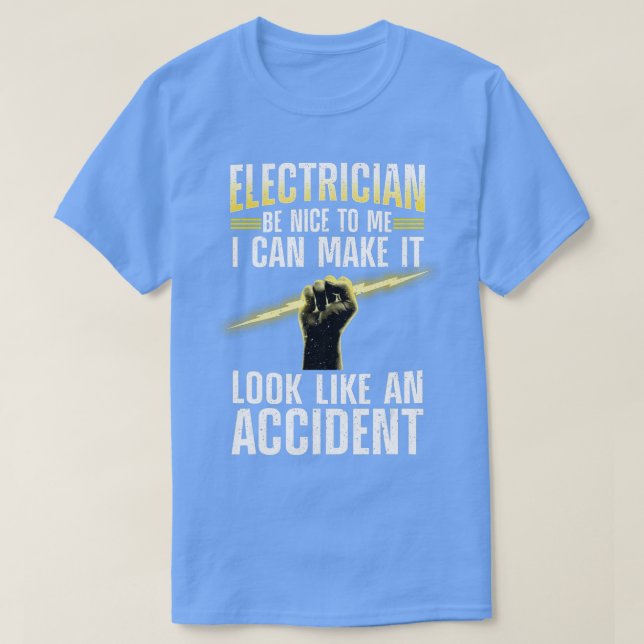 T-shirt Funky Electrician Art For Men Women Professionnel  (Design devant)