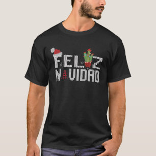 T-shirt Funky espagnol mexicain laid Noël Vintage Feliz