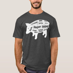 T-shirt Funky Filipino Food Pig Pork Parties de babouins