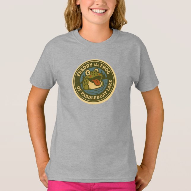 T-shirt Funky Freddy Frog of Paddleboat Lake Kids Tee (Devant)