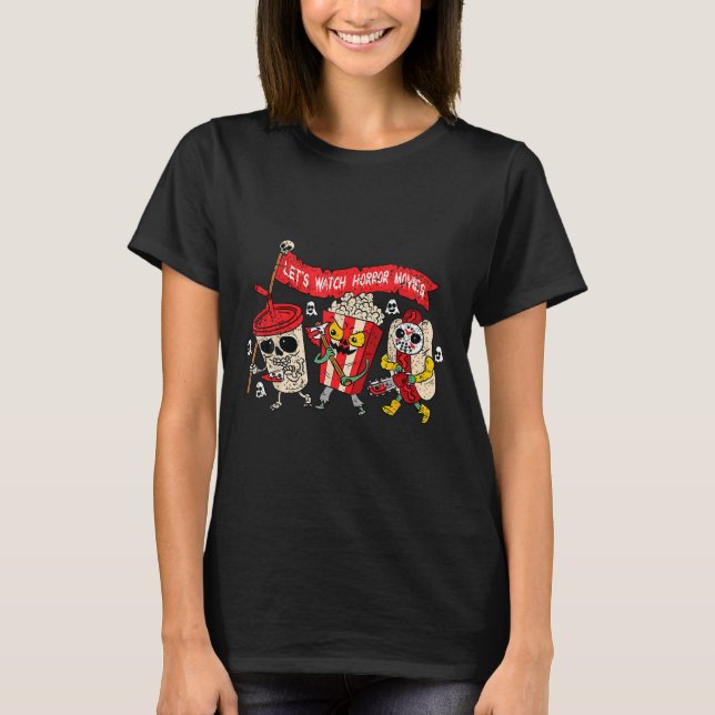 T-shirt Funky Ghost Regardons Horror Films Halloween Ske (Devant)
