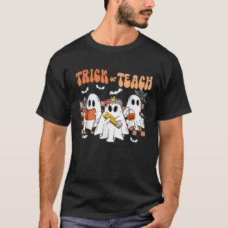 T-shirt Funky Ghost Teacher Trick Ou Enseigner Lire Plus D