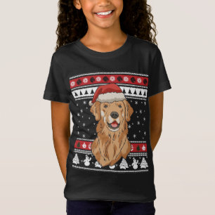 T-Shirt Funky Golden Retriever Noël