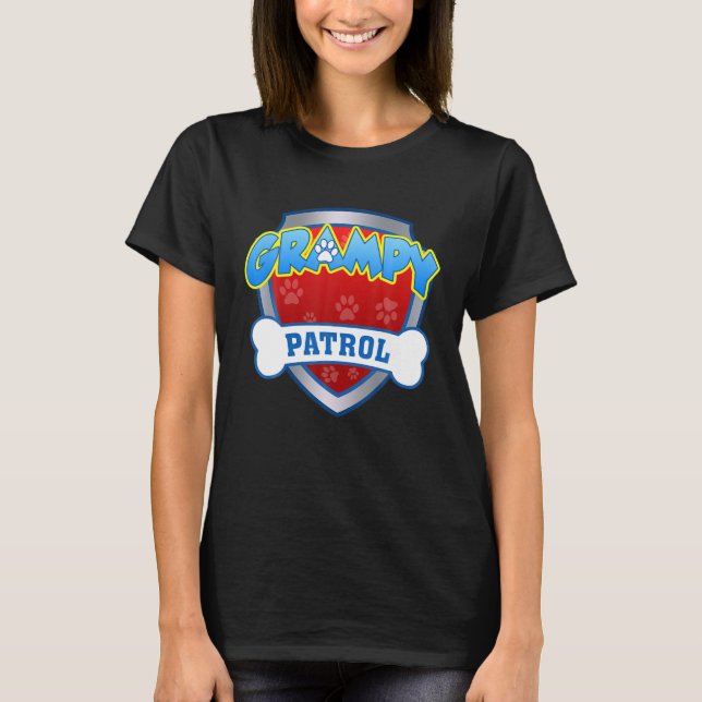 T-shirt Funky Grampy Patrol - Chien Maman, Papa Pour Homme (Devant)