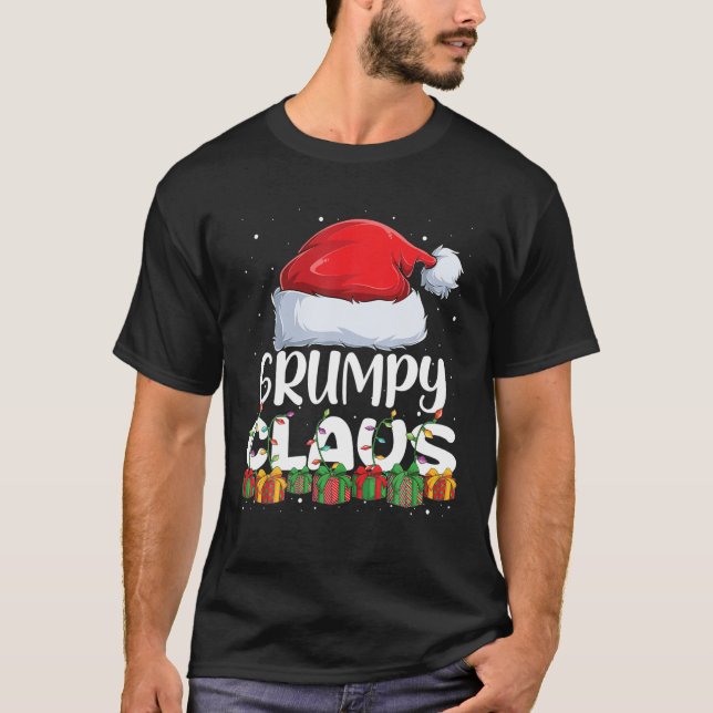 T-shirt Funky Grumpy Santa Claus Noël Pyjamas Famille (Devant)