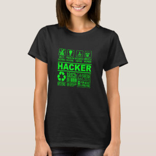 T-shirt Funky Hacker Composition organique Il Hacking Nerd