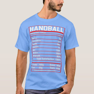 T-shirt Funky Handball Nutrition Facts Idée cadeau Femmes