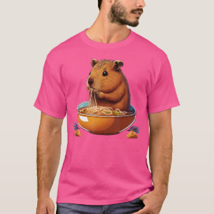 T-shirt Funky Japonais Capybara Capibara Manger Ramen Nood