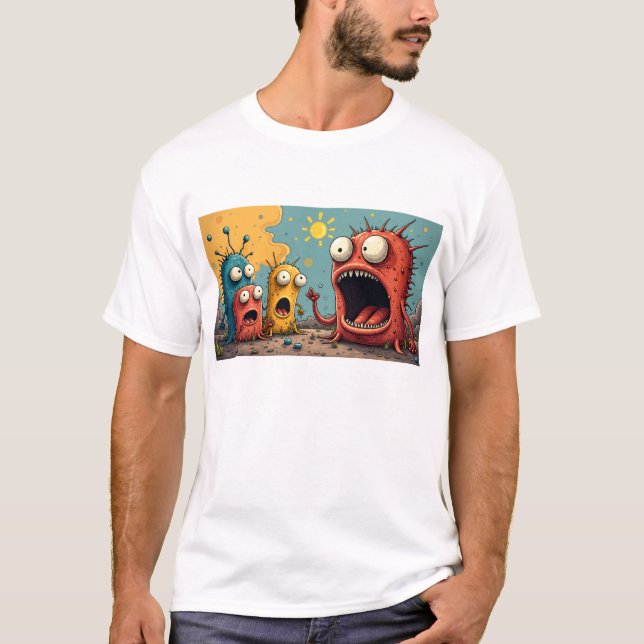 T-shirt Funky Kaiju Art de monstre d'Osaka Répandre la joi (Devant)