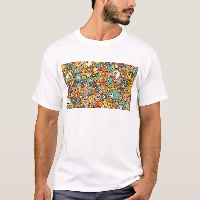 T-shirt Funky Kaiju : Art des monstres d'Osaka - Répandre  (Devant)