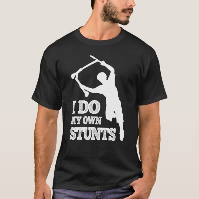 T-shirt Funky Kick Scooter Je Fais Mes Propres Tricks Stun (Devant)