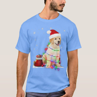 T-shirt Funky Labrador Chien Tree Feux de Noël Noël Noël N
