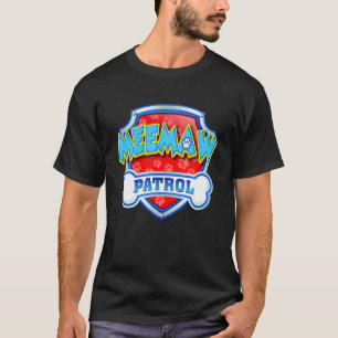 T-shirt Funky Meemaw Patrol - Chien Maman, Papa Pour Homme