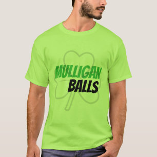T-shirt Funky Mulligan Balls Green Irish Clover Golf