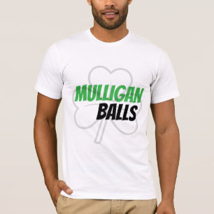 T-shirt Funky Mulligan Balls Green Irish Clover Golf