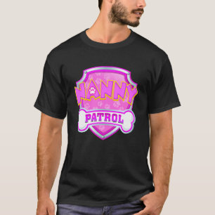 T-shirt Funky Nanny Patrol - Chien Maman Papa Pour Hommes 