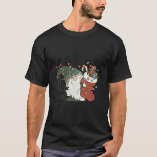 T-shirt Funky Noël Père Noël Trois Gnomies Hohoho Merry C