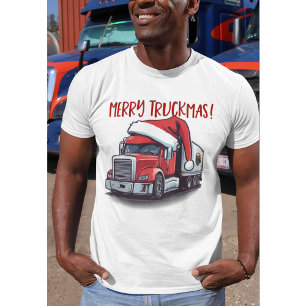 T-shirt Funky Noël Semi Transport Camion Truckmas