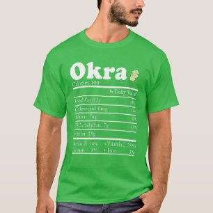 T-shirt Funky Okra Nutrition Facts Thanksgiving Noël
