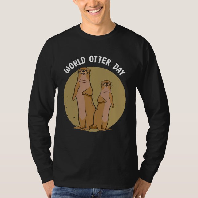 T-shirt Funky Otter  for sweet otter fans and  otters (Devant)