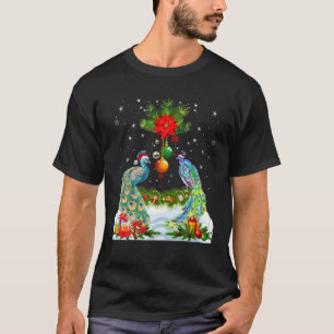 T-shirt Funky Peacock Christmas Tree