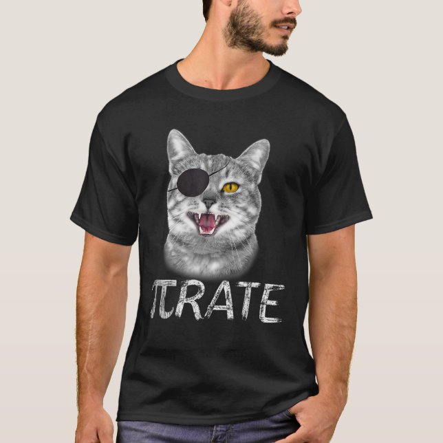 T-shirt Funky Pi Day Math Science Cat Pirate (Devant)