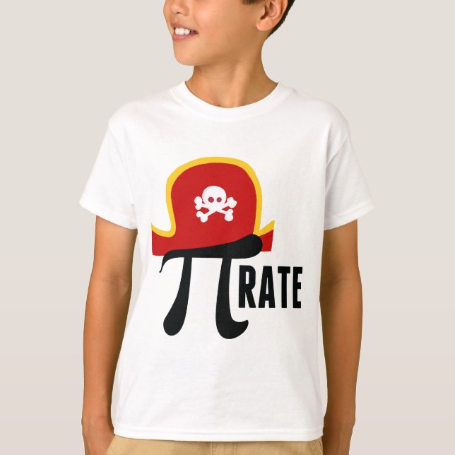 T-shirt Funky Pirate Math Pun Pi Day Kids (Devant)