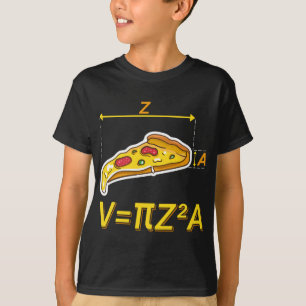 T-shirt Funky Pizza Math Nerds Design Volume Calcul