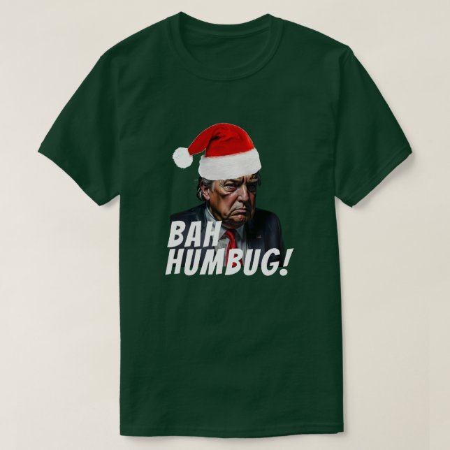 T-shirt Funky Red Santa Hat Trump Vilain Noël (Design devant)