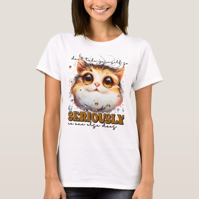 T-shirt Funky sarcasme chat art mot (Devant)
