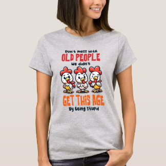 T-shirt Funky sarcasme vieilles personnes mot art