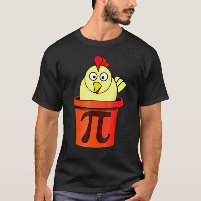 T-shirt Funky Science Mathématiques Poulet Pot Pi Day Mars (Devant)