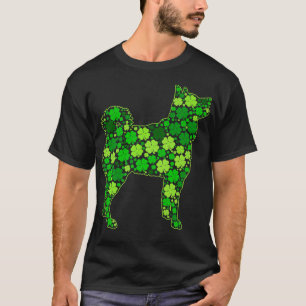 T-shirt Funky Shamrock Chien Sibérie Husky  