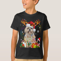 Funky Shih Tzu Reindeer Noël Lumières