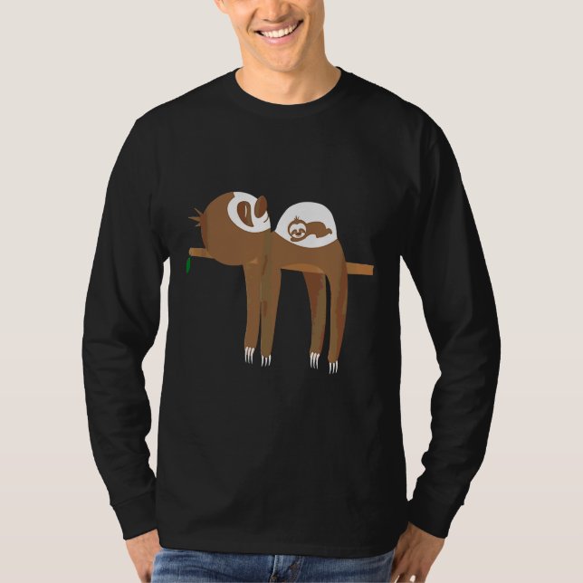 T-shirt Funky Sloth Faire-part de grossesse (Devant)
