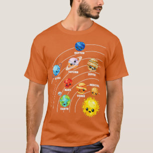 T-shirt Funky Solar System Planètes Science Space Planet U