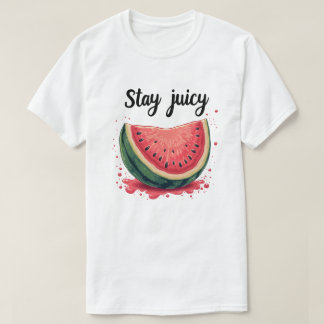 T-shirt Funky "Stay Juicy" Watermelon été