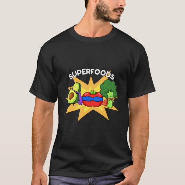 T-shirt Funky Superfood Vegetable Pun Veggie Tomato Brocco (Devant)