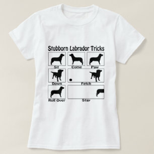 T-shirt Funky têtu Labrador Chien Tricks