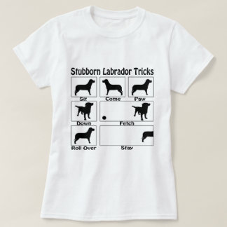 T-shirt Funky têtu Labrador Chien Tricks