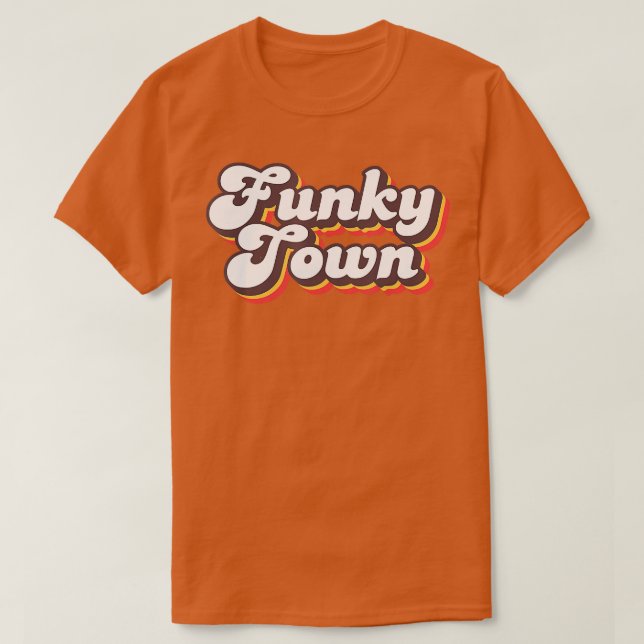 T-shirt Funky Town Roller Disco Outfit Retro les années 70 (Design devant)