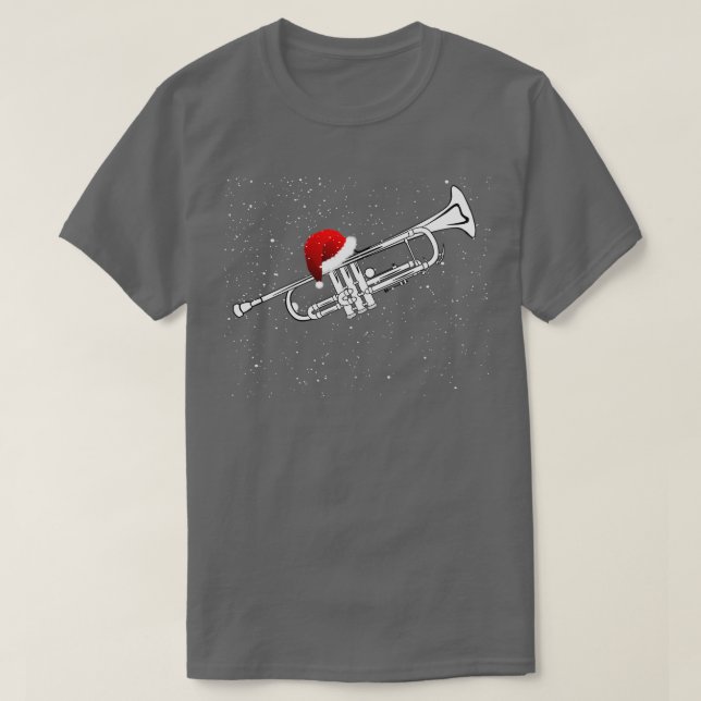 T-shirt Funky Trumpet Noël Trumpet Player Musicien Ja (Design devant)