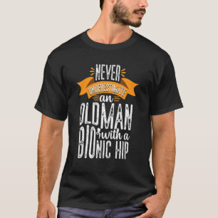 T-shirt Funky Vieux Homme Bionique Chirurgie de remplaceme
