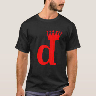 T-shirt Funky Vintage Majuscule Lettre D - D Alphabe Homme