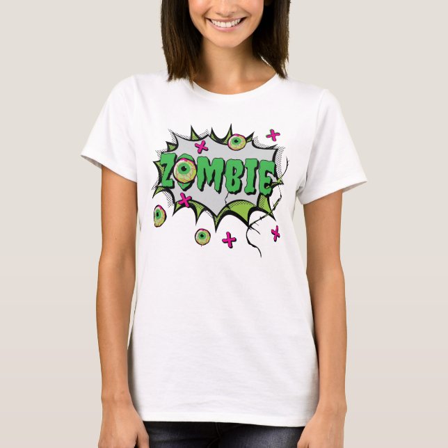 T-shirt Funky Zombie Halloween drôle (Devant)