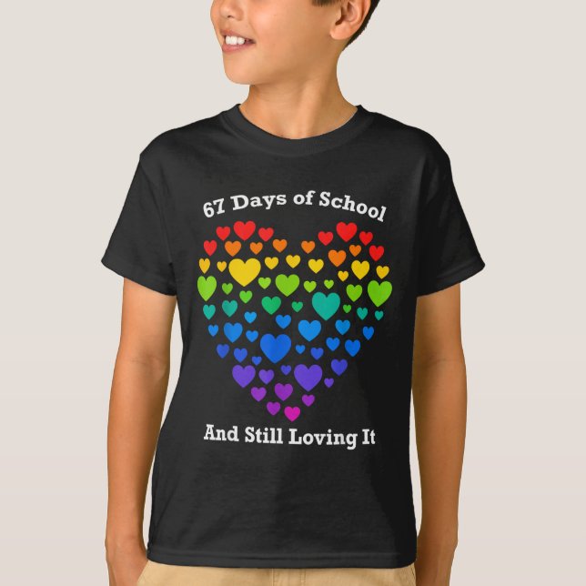 T-shirt Funny 100th Day Of School Shirt Teacher Heart Vale (Devant)
