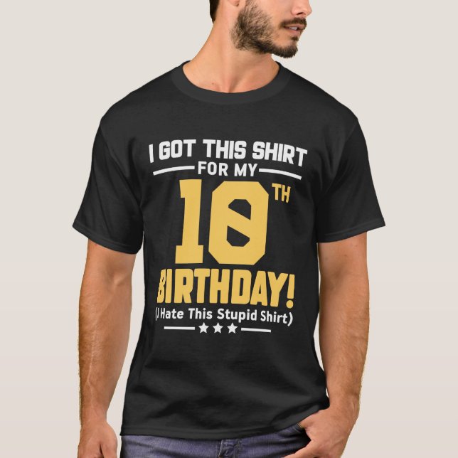 T-shirt Funny 10th Birthday 10 Years Old Boys Girls (Devant)