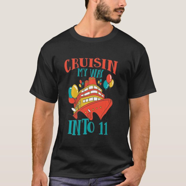 T-shirt Funny 11 Anniversaire Croisière Célébration Cuisin (Devant)